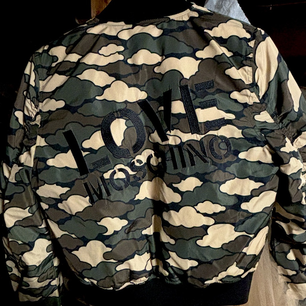 Love Moschino Cloud Camo Bomber Jacket